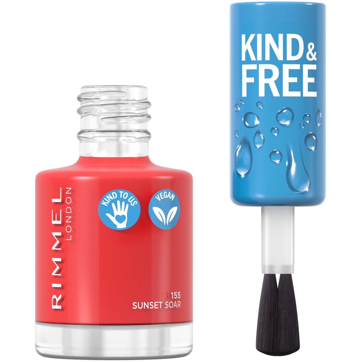 Rimmel London Kind & Free Clean Nail Polish 155 Coral Orange