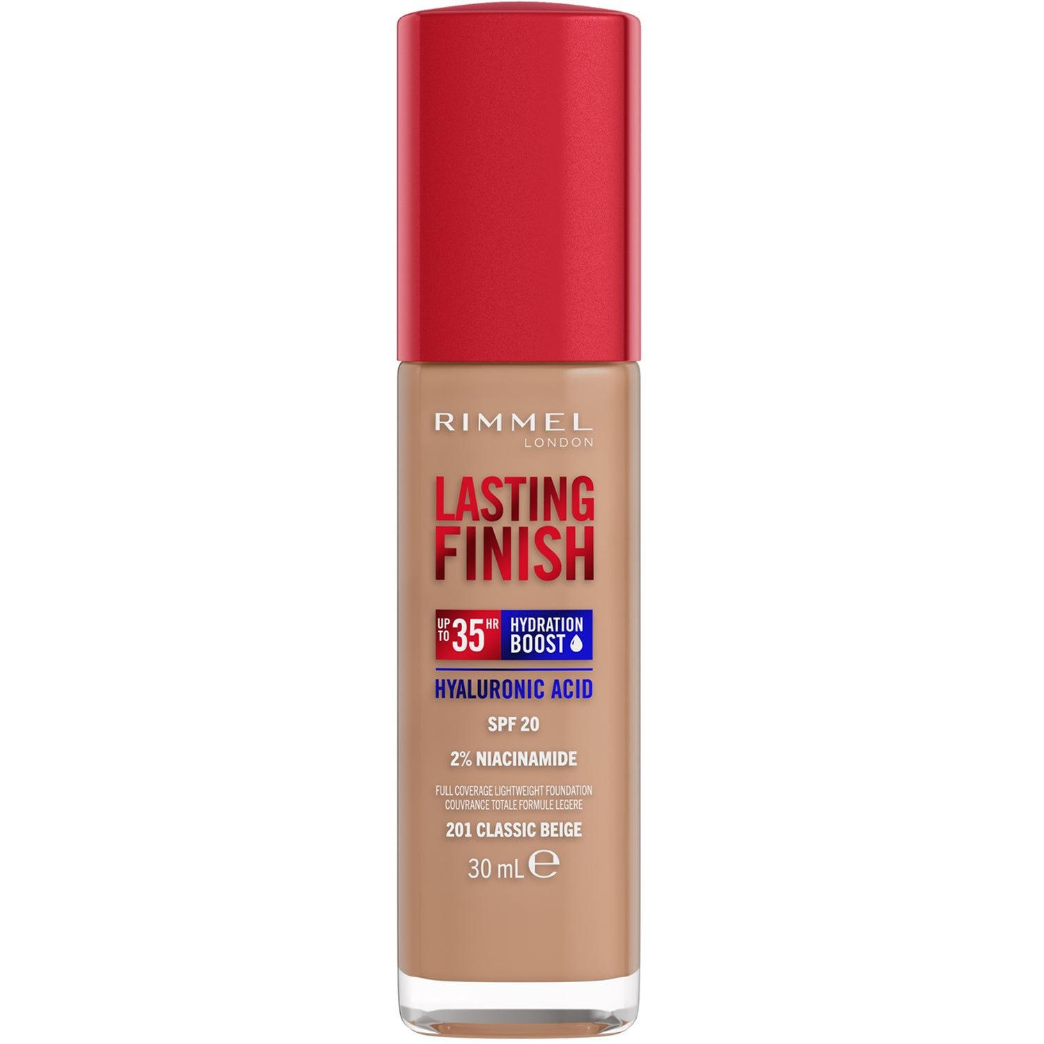 Rimmel London Clean Lasting Finish Foundation 201 Classic Beige