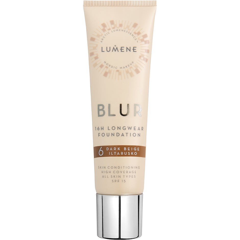 Lumene Blur 16H Longwear Foundation SPF15 6 Dark Beige - 30 ml