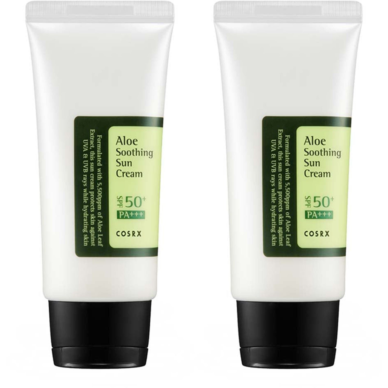 COSRX Duo Aloe Soothing Sun Cream SPF50+PA + + + White