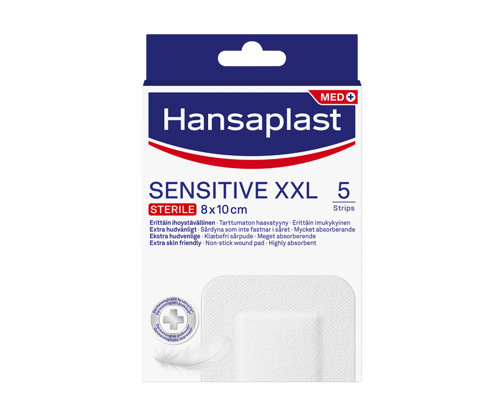 Hansaplast Sensitive Xxl 8 X 10Cm 5 kpl