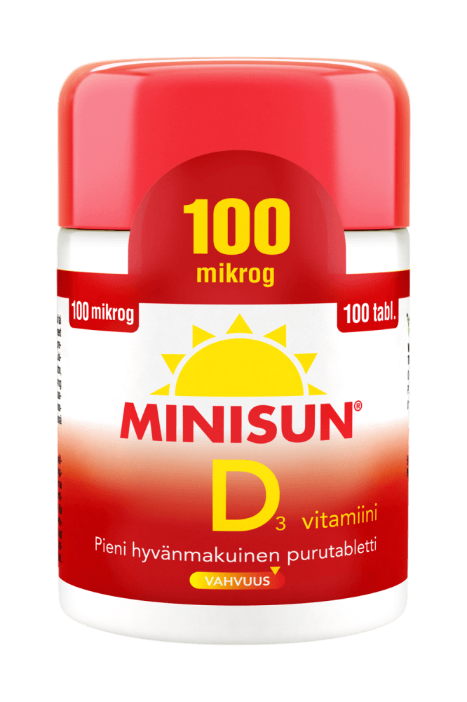 Minisun D-Vitamiini 100 mikrog 100 tabl