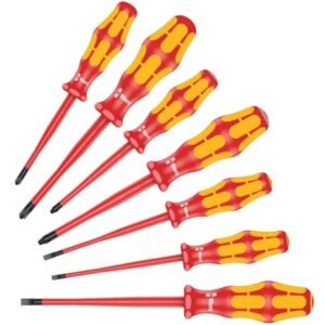 Wera 160 iss/7 screwdriver set kraftform plus Sarja 100. with reduced blade Halkaisija and smaller Kahva diameters 7 pieces