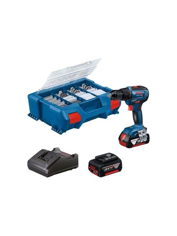 Bosch Professional BORE-/SKRUEKONE GSR18V-55 2X4 82AC LC