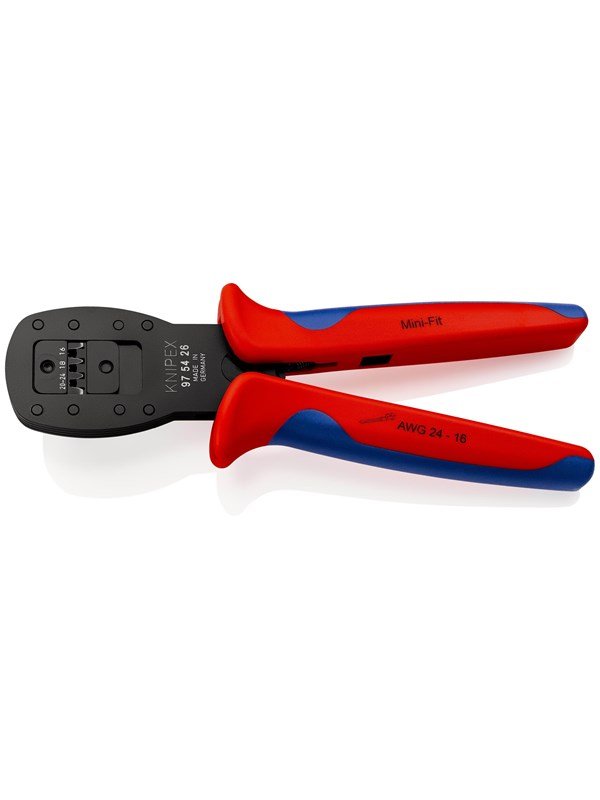 KNIPEX Puristuspihdit miniatyyripistokkeeseen, Samansuuntainen puristus