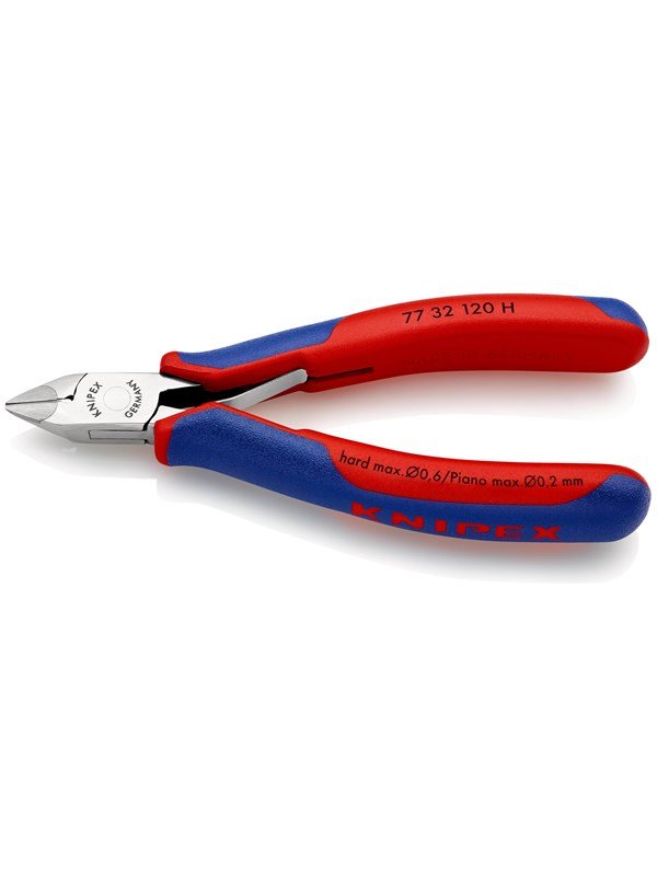 KNIPEX Elektroniikkasivuleikkuri, asennetulla kovametalliterällä