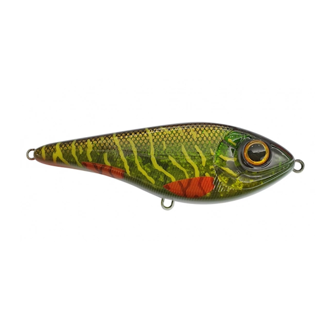 Strike Pro Buster Swim 13 cm jerkki Green Motoroil Pike UV