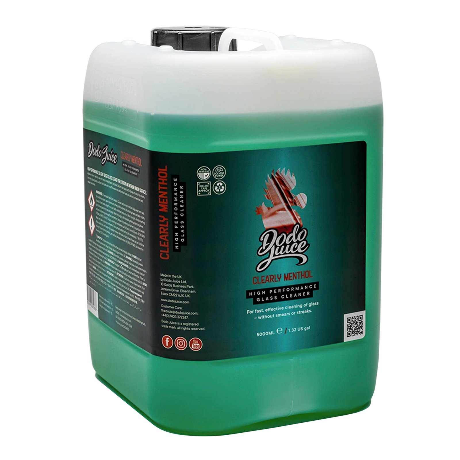 Lasinpesuaine Dodo Juice Clearly Menthol, 5000 ml / Kanisteri