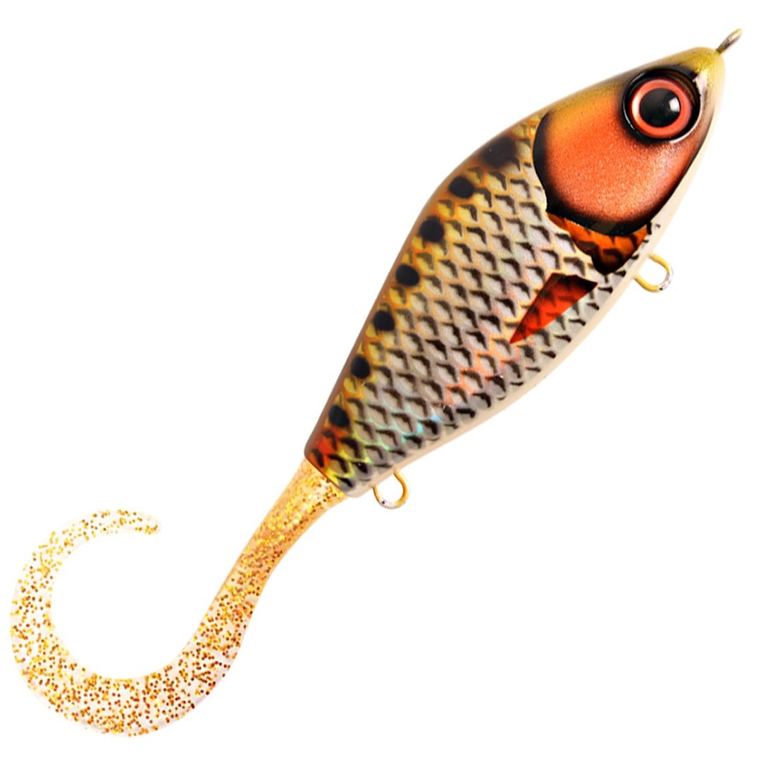Strike Pro Guppie Jr 11 cm jerkki Golden Ridgeback Gold Glitter