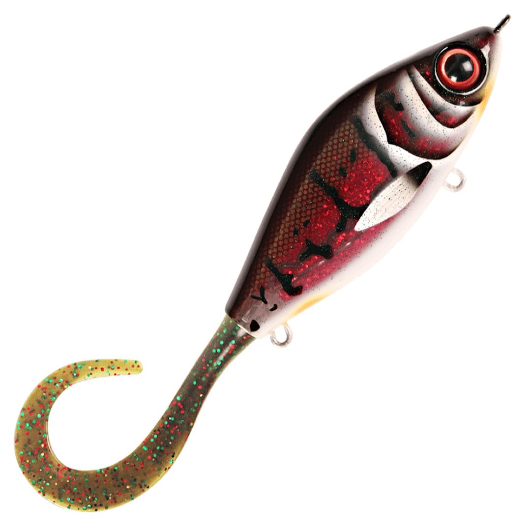 Strike Pro Guppie Jr 11 cm jerkki Demon Bass - Mossgreen Glitter