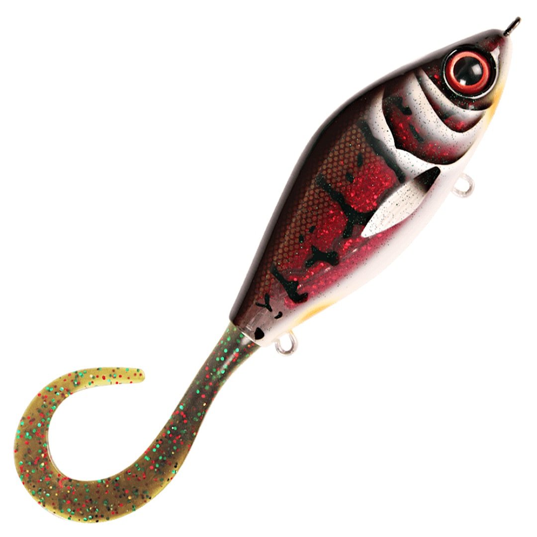 Strike Pro Guppie 13,5 cm jerkki Demon Bass - Mossgreen Glitter