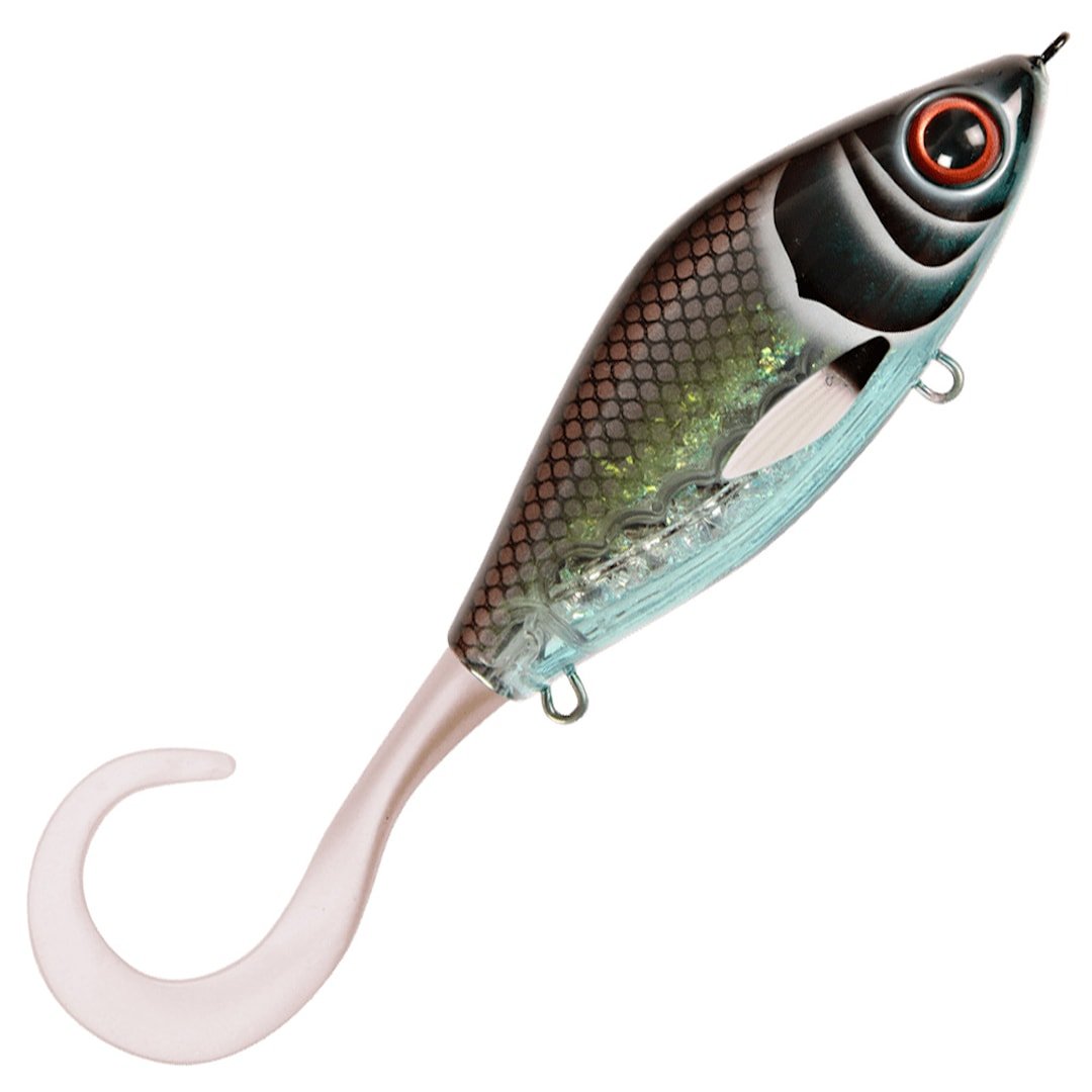 Strike Pro Guppie Jr Shallow 11 cm jerkki Midnight Shiner - Pearl White