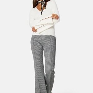 BUBBLEROOM Francine Trousers Black/White/Checked XS