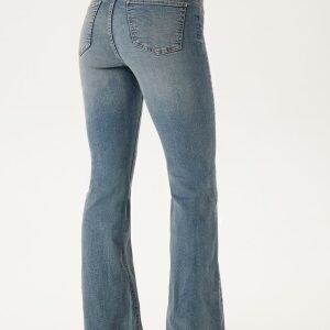 BUBBLEROOM High Flare Superstretch Jeans Blå sliten (Blue worn) 42