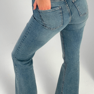 BUBBLEROOM High Flare Superstretch Jeans White 42