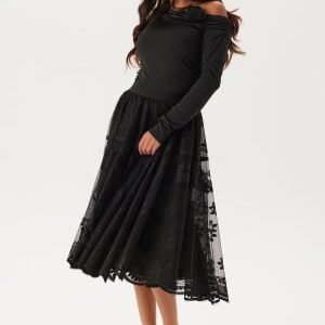 BUBBLEROOM Lace Skirt  Black XL