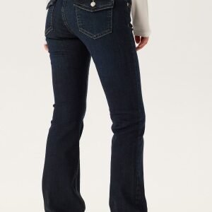 BUBBLEROOM Low Bootcut Flap Jeans Dark blue 48