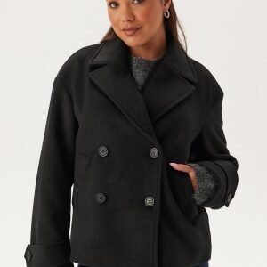 BUBBLEROOM Short Wool Blend Jacket Black XL