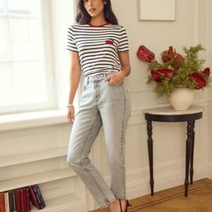 BUBBLEROOM Slim Ankle Jeans Light grey 34