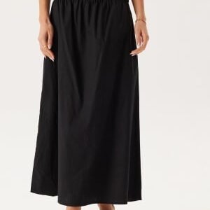 BUBBLEROOM Smock Waist Maxi Skirt Black XL