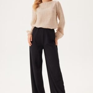 BUBBLEROOM Structured L/S Blouse  Light beige XL