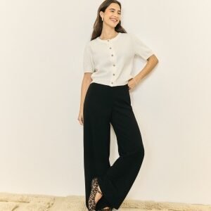 BUBBLEROOM Wide Soft Trousers Black XL