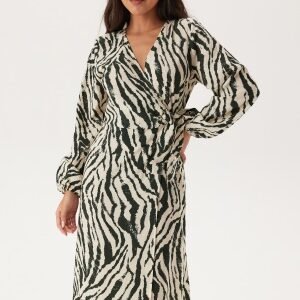 BUBBLEROOM Wrap Dress Zebra XL