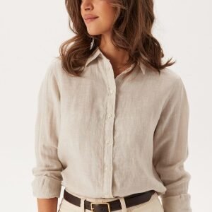 GANT Reg Linen Shirt Dry Sand 34