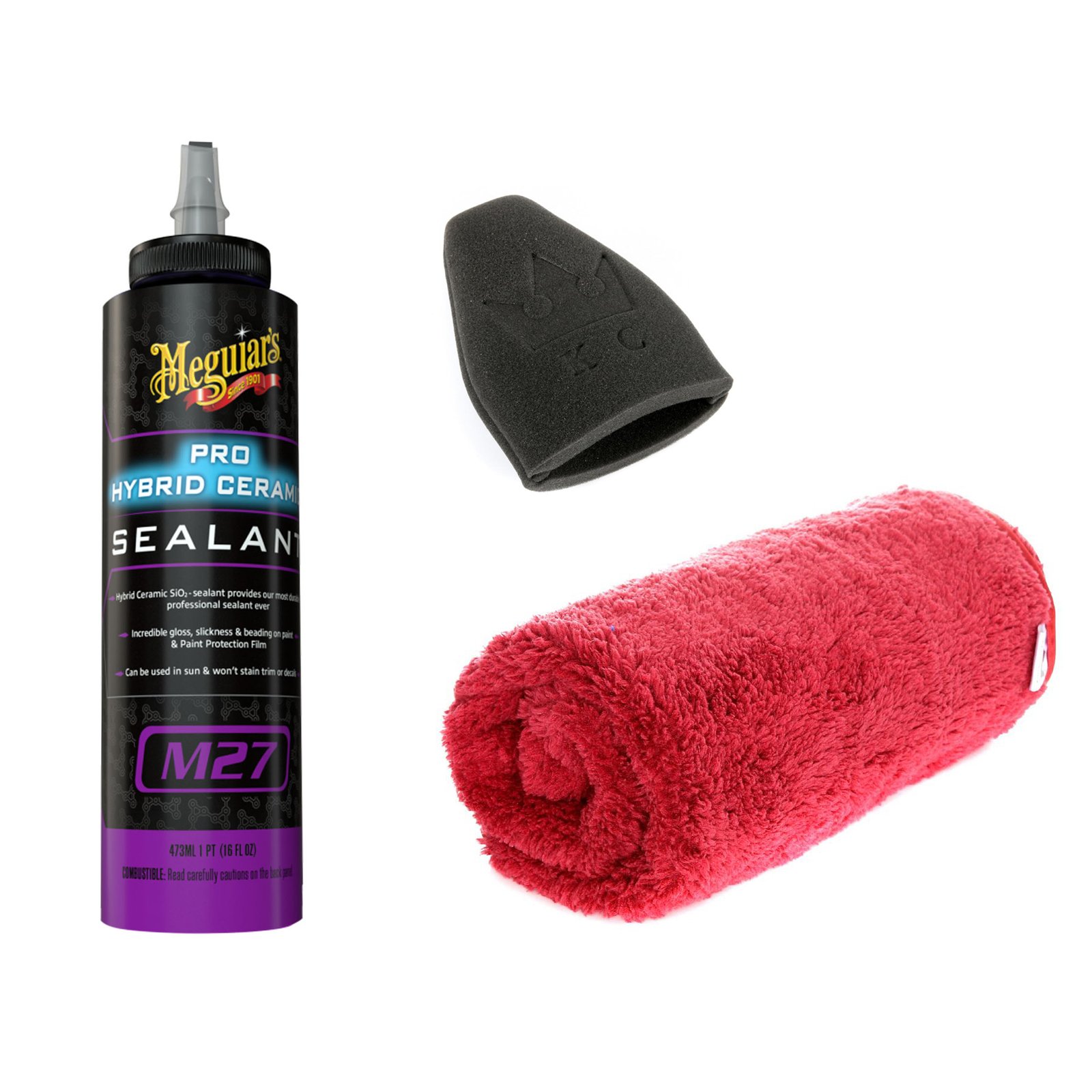 Autovaha Meguiars M27 Pro Hybrid Ceramic Sealant, Vaha + Kiillotusliina + Vahanlevitin, 473 ml