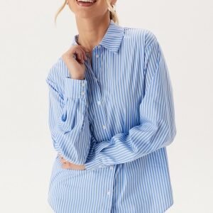 Object Collectors Item Objtutta Lo L/S Shirt Cornflower Blue Stripes:White 36