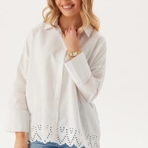 ONLY Onlgraces Tulum Ls Emb Shirt Bright White XS