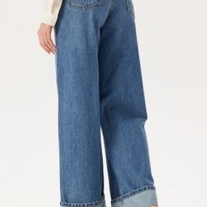 ONLY Onlhope Hw Wide Fold Up Dnm Medium Blue Denim 31/32