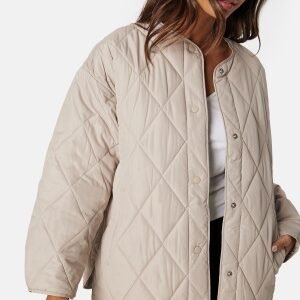 Pieces Pcstella Quilted Jacket Silver Grey XS