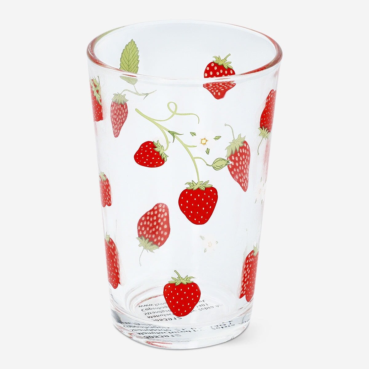 Mansikkainen juomalasi. 220 ml
