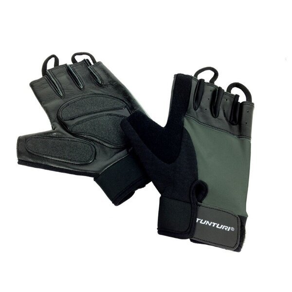 Tunturi Fitness Gloves Pro Gel, L-koko, harmaa/musta