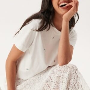 VERO MODA Vmsolvei Mette Ss Top  Snow White Print:flowers XS