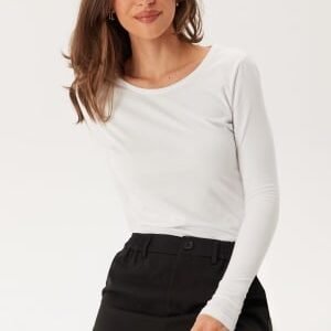 VILA Vinora L/S O-NECK TOP - NOOS O Bright White XS