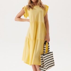 VILA Visummer S/S midi dress Pale Banana XL