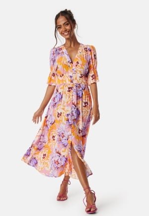 YAS Yasfarron 2/4 Midi Dress Dianthus Aop:farron Aop 34