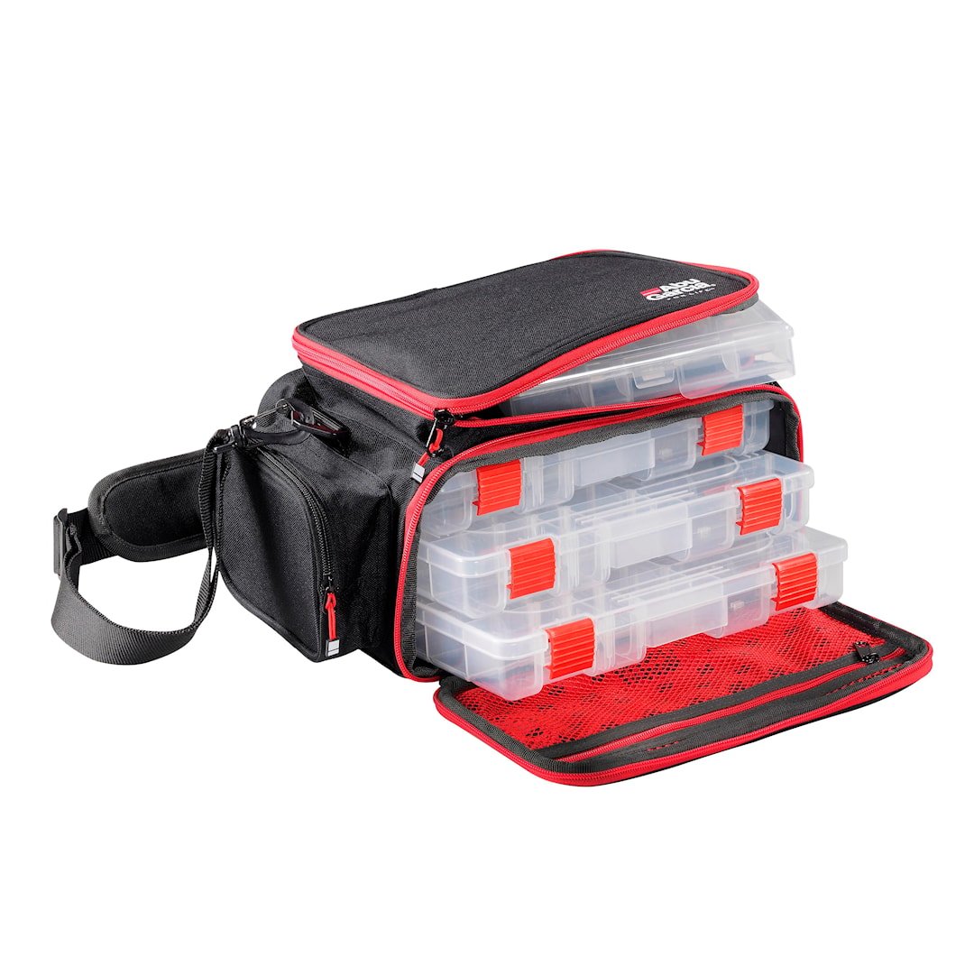 Abu Garcia Mobile Lure Bag vieherasialaukku + 4 rasiaa
