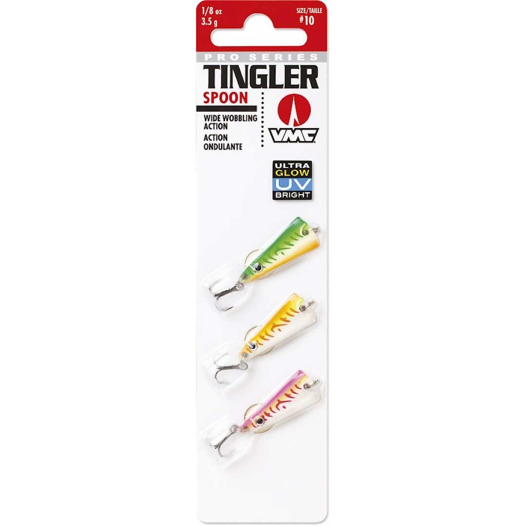 VMC Tingler Spoon Kit 3,5 g Glow UV pystypilkki 3 kpl / pkt