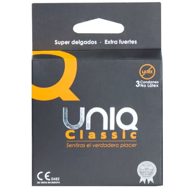 Uniq Condoms Classic Lateksiton Kondomi 3 kpl