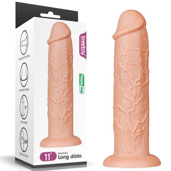 Dildo 28 cm Vaalea imukupilla