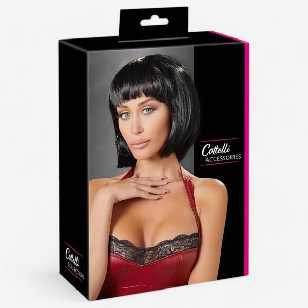 Cottelli Accessoires Musta Bob Peruukki