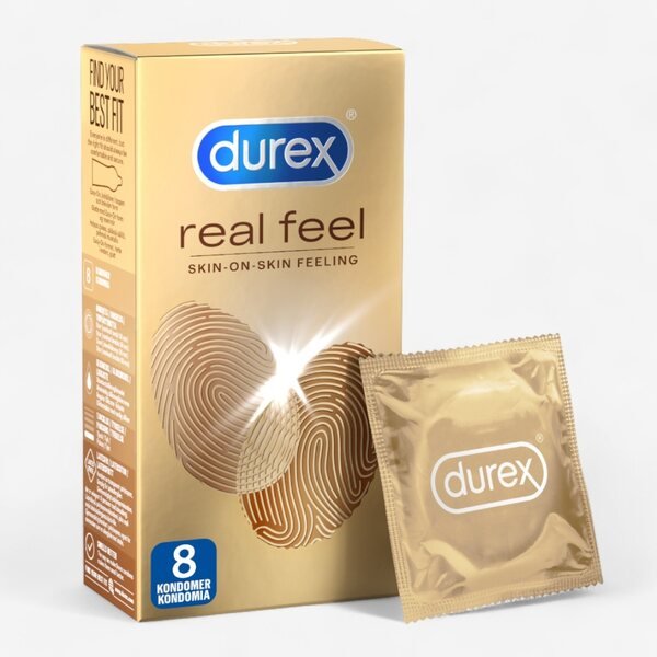 Durex Real Feel Non Latex Kondomit 8 kpl