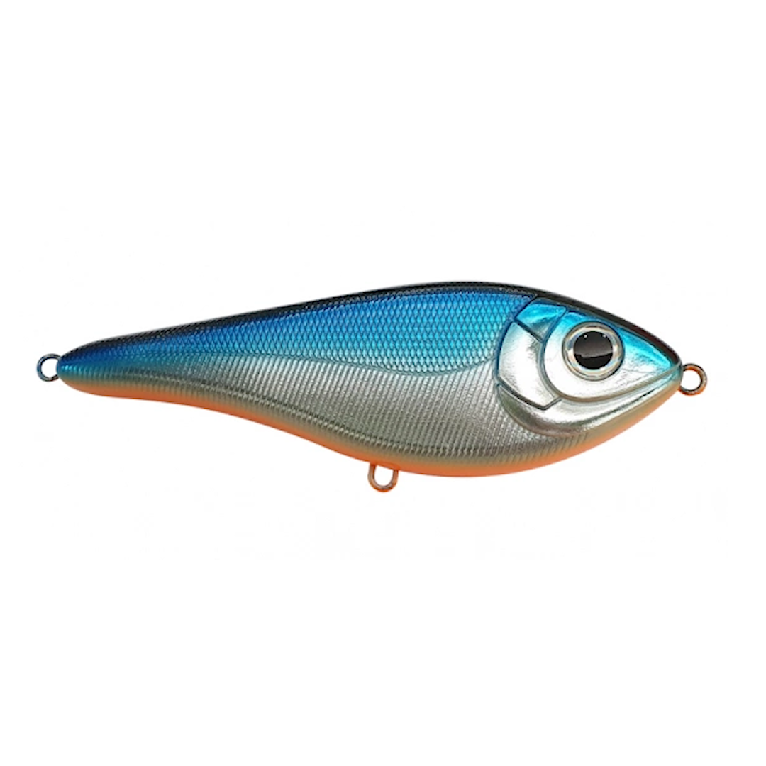 Strike Pro Buster Swim 13 cm jerkki Blue Chrome OB