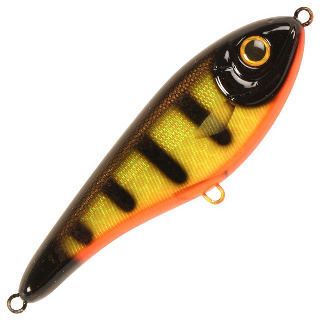 Strike Pro Buster Jerk Shallow Runner 15 cm jerkki Black Okiboji Perch