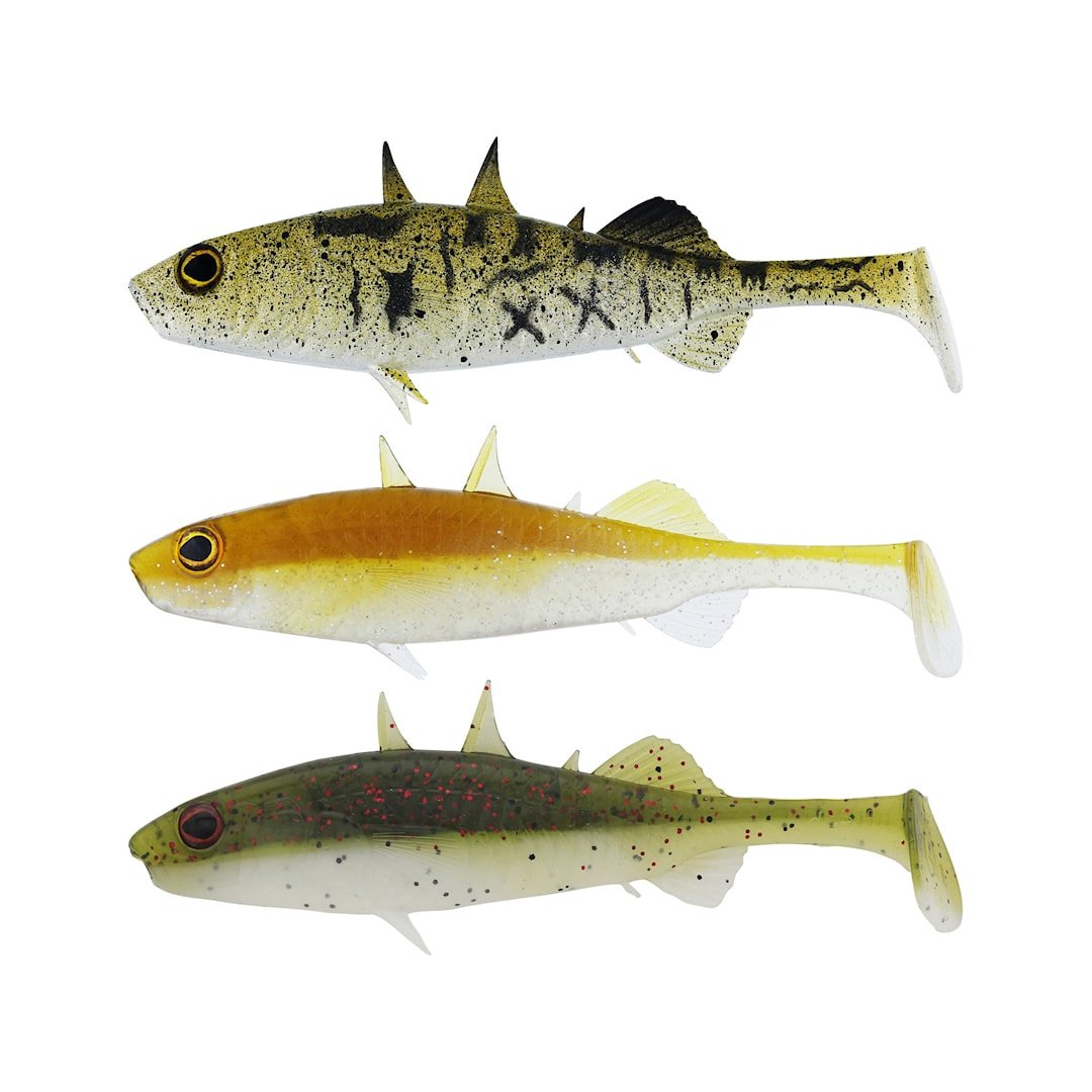Westin Stanley The Stickleback Shadtail 7,5 cm jigi 3 kpl/pkt Clear Water Mix