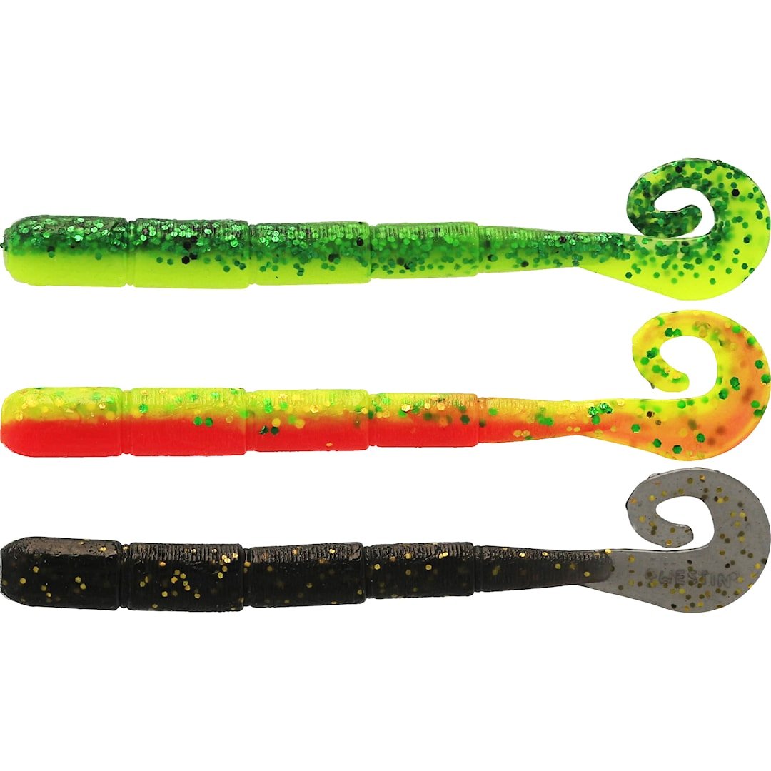 Westin NED Worm Curltail Dark Water Mix 5 cm jigi 6 kpl/pkt