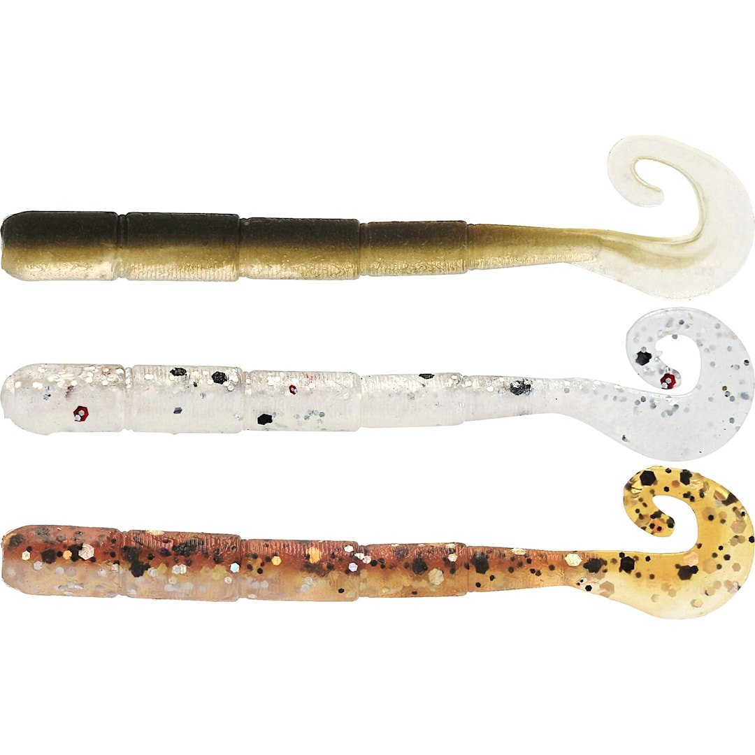 Westin NED Worm Curltail Clear Water Mix 5 cm jigi 6 kpl/pkt